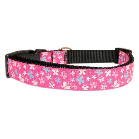 UNCONDITIONAL LOVE Butterfly Nylon Ribbon Collar Pink Sm UN763530